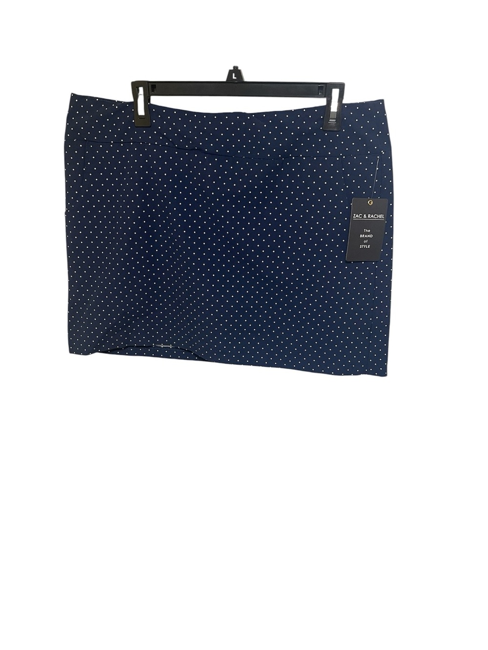 ZAC & RACHEL POLKA DOT SKORT PULL-ON STRETCH WOMEN SKIRT NAVY BLUE COLOR SIZE 16